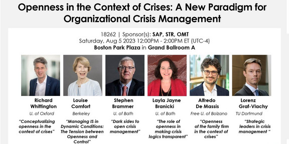 Participants of the panel discussion on "Openness in the Context of Crises"