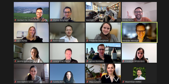 Picture of the virtual doctoral colloquium with researchers from the University of Passau