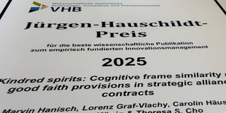 Certificate for the Jürgen Hauschildt Prize