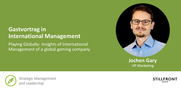 Guest lecture by Jochen Gary